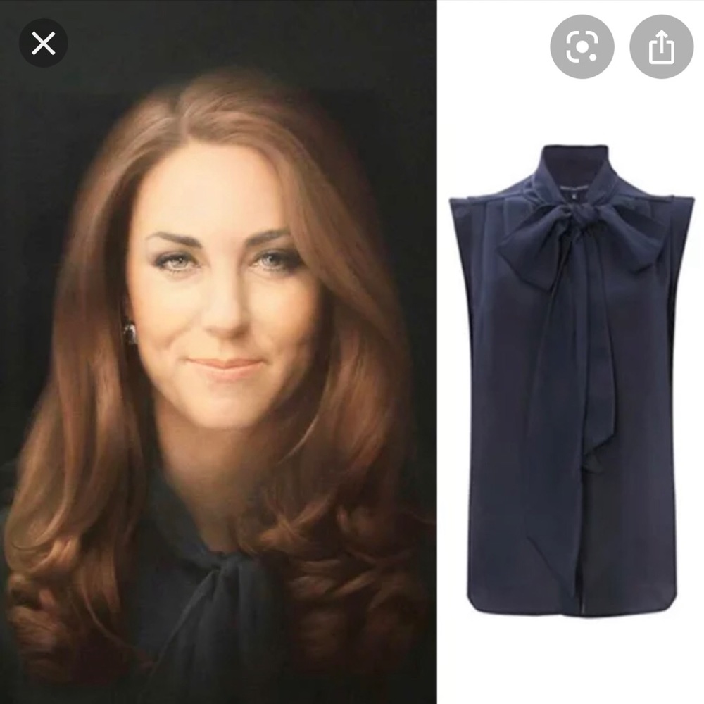 French Connection Pussy Bow Blouse